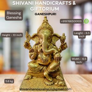 Ganesha Murti Handmade 9"