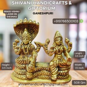Brass Vishnu Laxmi On Sheshnaag