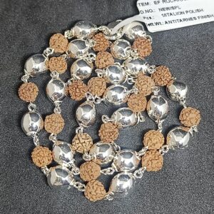 Rudraksha Silver Mala (Silver Beads)