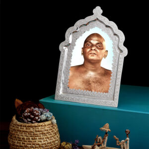 Bhagwan Nityananda Silver Photo Frame  (PHOTO SIZE: 4X6 INCH)