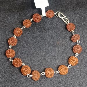 5 FacRudraksha Silver Bracelet
