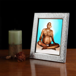 BHAGWAN NITYANANDA SILVER PHOTO FRAME ( PHOTO SIZE: 4X6 INCH)