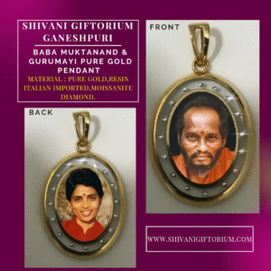 Baba Muktananda & Gurumayi Pendant Pure Gold