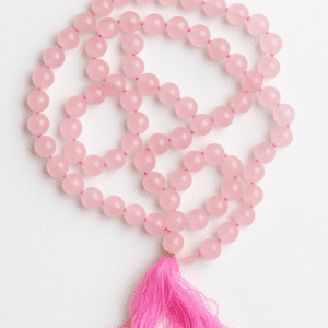 ROSE QUARTZ GEMSTONE MALA ROSARY