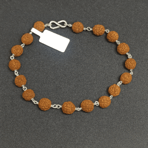 5 FacRudraksha Silver Bracelet