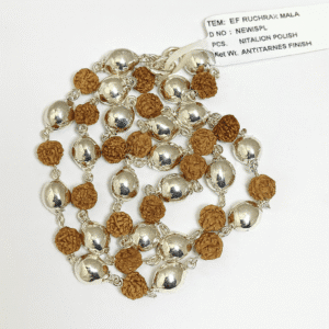Rudraksha Silver Mala (Silver Beads)