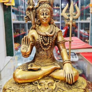 Brass Shiva Statue – Handmade Pital Idol | Buy Online 11"