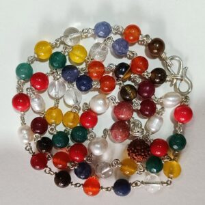 Navratna Mala in Silver Wire