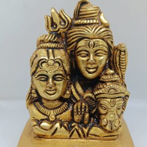 Brass Statue of Shiva Parvati The Divine Union 3.5"