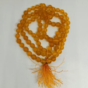 Yellow Hakik Mala (108+1 Beads)