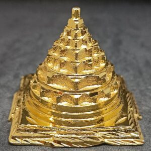 Shree Meru Yantra for Wealth,Prosperity, Luck and Success,Panchdhatu Shree Yantra Gold Shine 2.2 x 2.2 inch
