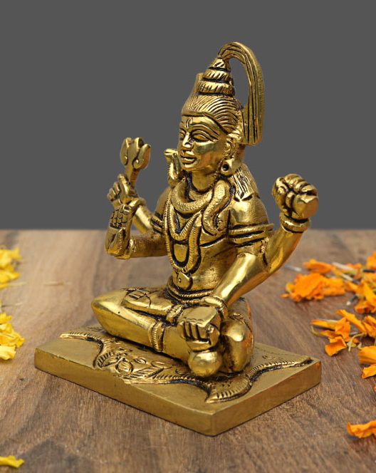 Brass Shiva Statue – Handmade Pital Idol | Buy Online . - Image 2