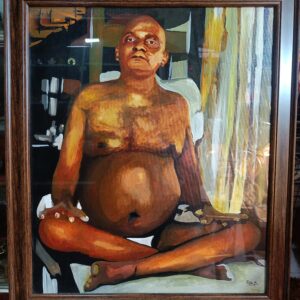 Bhagwan Nityanand Handmade Painting On Canvas With Frame 20"x24" Inch