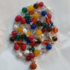Navratna Mala in Silver Wire