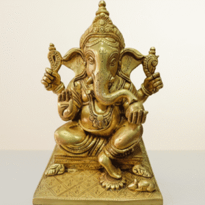 Brass Ganesha Statue – Handmade Pital Idol | Buy Online 9"