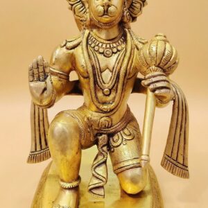 Brass Hanuman Statue – Handmade Pital Idol | Buy Online 11"