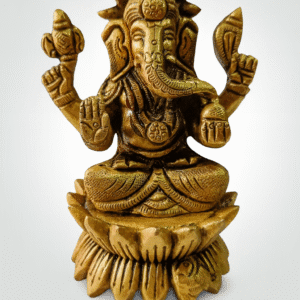 Brass Ganesha Statue – Handmade Pital Idol | Buy Online 4"