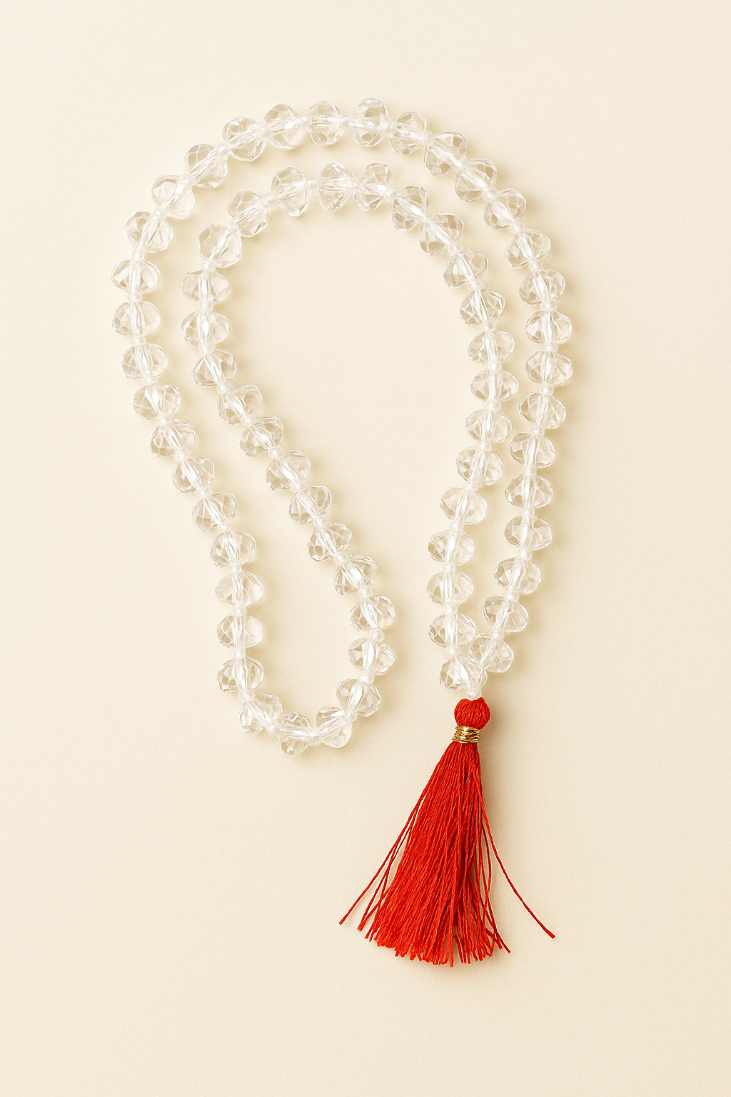 Original Diamond-Cut Flat Shape Sphatik Mala