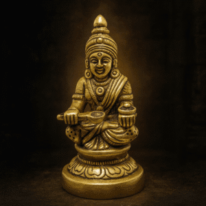 Brass Annapurna Devi Statue – Handmade Pital Idol | Buy Online 3.5"
