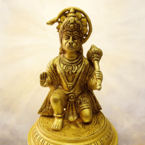 Brass Hanuman In Ashirvad Mudra Statue – Handmade Pital Idol | Buy Online 7"