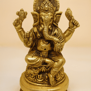 Brass Ganesha Statue – Handmade Pital Idol | Buy Online 4.5"
