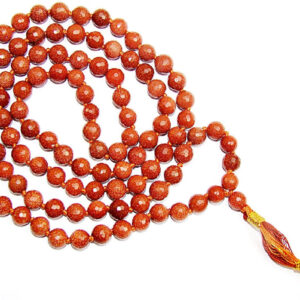 Natural Sun Stone 108 +1 Beads Mala / Rosary