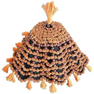 Rudraksha Red Sandalwood Hat | Rudraksha Sandalwood Meditation Cap | Rudraksha Red Sandalwood Beads Cap | Rudraksha Sandalwood Topi