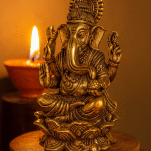 Ashtdhatu Ganesha Statue – Handmade Asthdhatu Idol | Buy Online 2.5"