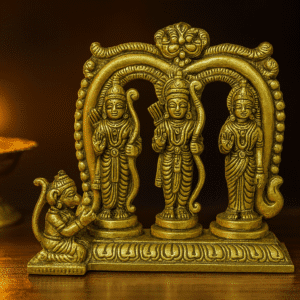 Brass Ram Darbar Statue – Handmade Pital Idol | Buy Online 4.5"