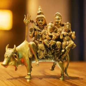 Brass Shiva Family (Parivar) Statue – Handmade Pital Idol | Buy Online 10"