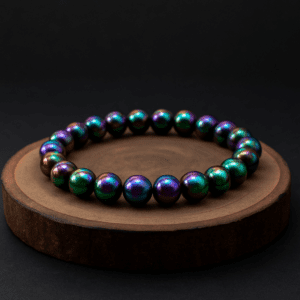 Aura Hematite Crystal Bracelet – 8 MM (Enhanced Focus & Concentration)