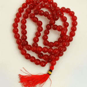 Natural Red Hakik Mala (108+1 Beads)