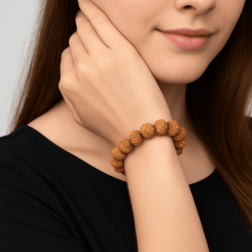 Spritual Store 7 Mukhi Rudraksha Bracelet Certified Energized 7 Mukhi Rudraksha Bracelet Adjustable Unisex - Image 4