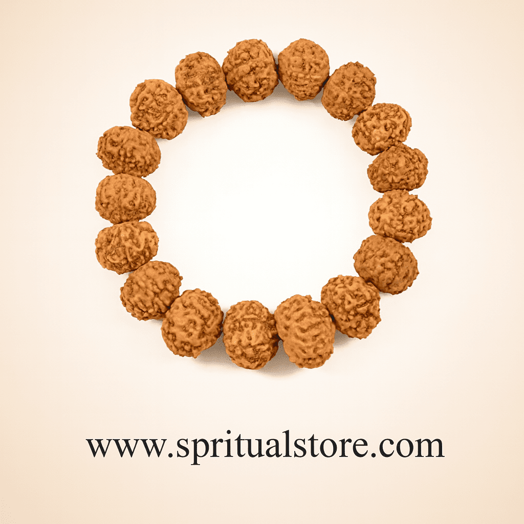 Spritual Store Certified 9 Mukhi Rudraksha Bracelet For Unisex Adult (Brown) - Image 2