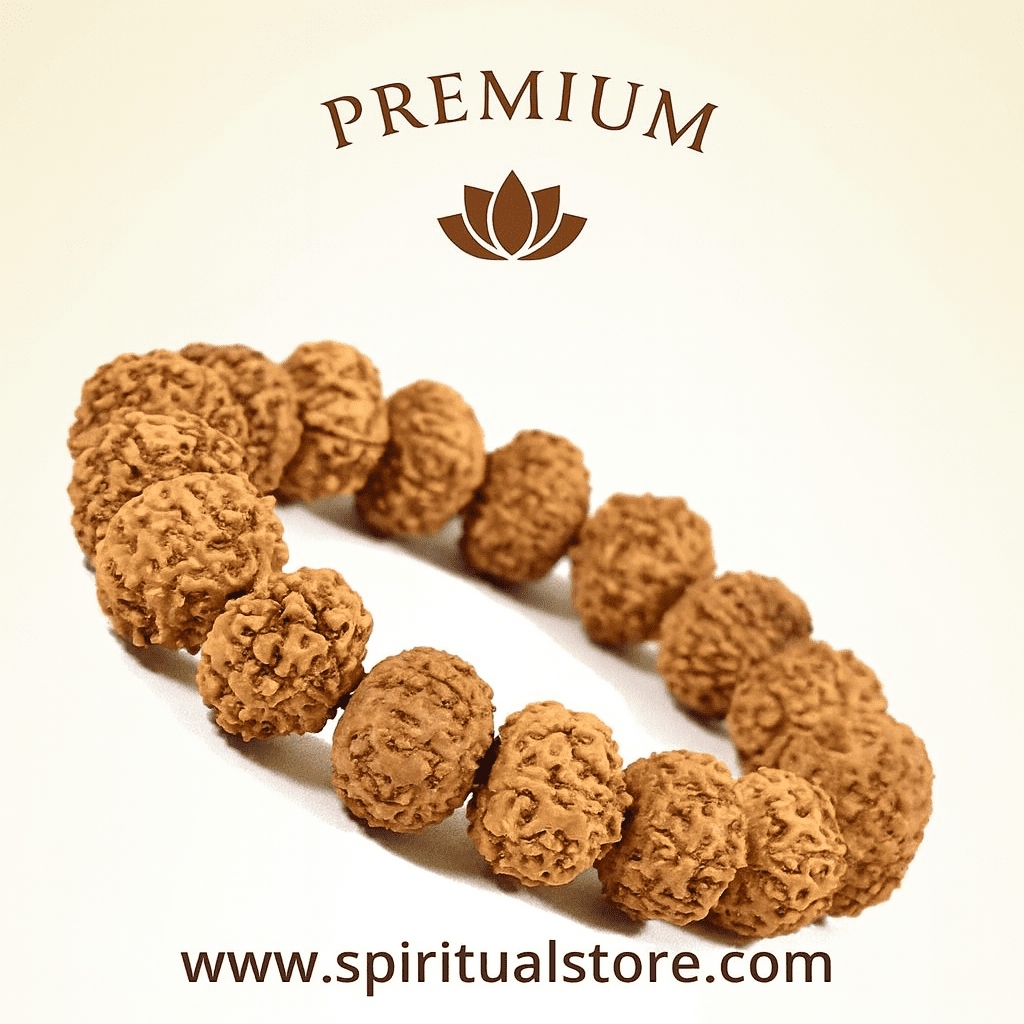 Spritual Store Certified 9 Mukhi Rudraksha Bracelet For Unisex Adult (Brown)