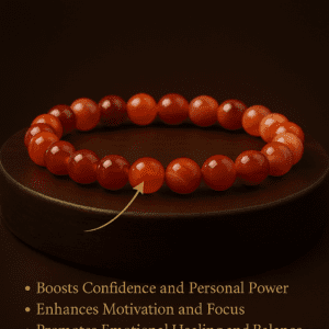 Carnelian Crystal Healing Bracelet for Stability Carnelian Crystal Healing Bracelet for Stability
