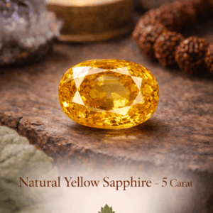 Natural Yellow Sapphire ( Pukhraj ) – 5 Carat