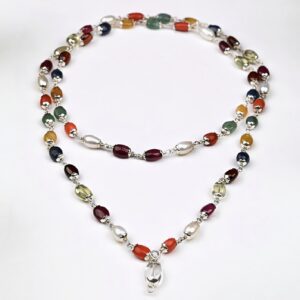 100% Natural Gemstone Navgraha Mala – Luxury Healing & Cosmic Energy Jewelry