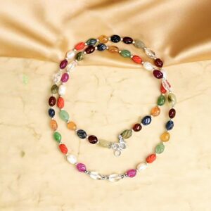 100% Natural Gemstone Navgraha Mala – Luxury Healing & Cosmic Energy Jewelry