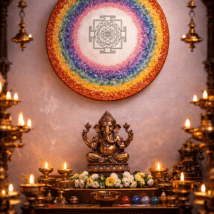 Shree Yantra Crystal Energy Plate (18 Inches)