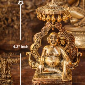 Bhagwan Nityanand Pure Brass Murti – 4.3 Inch Divine Idol for Home Temple