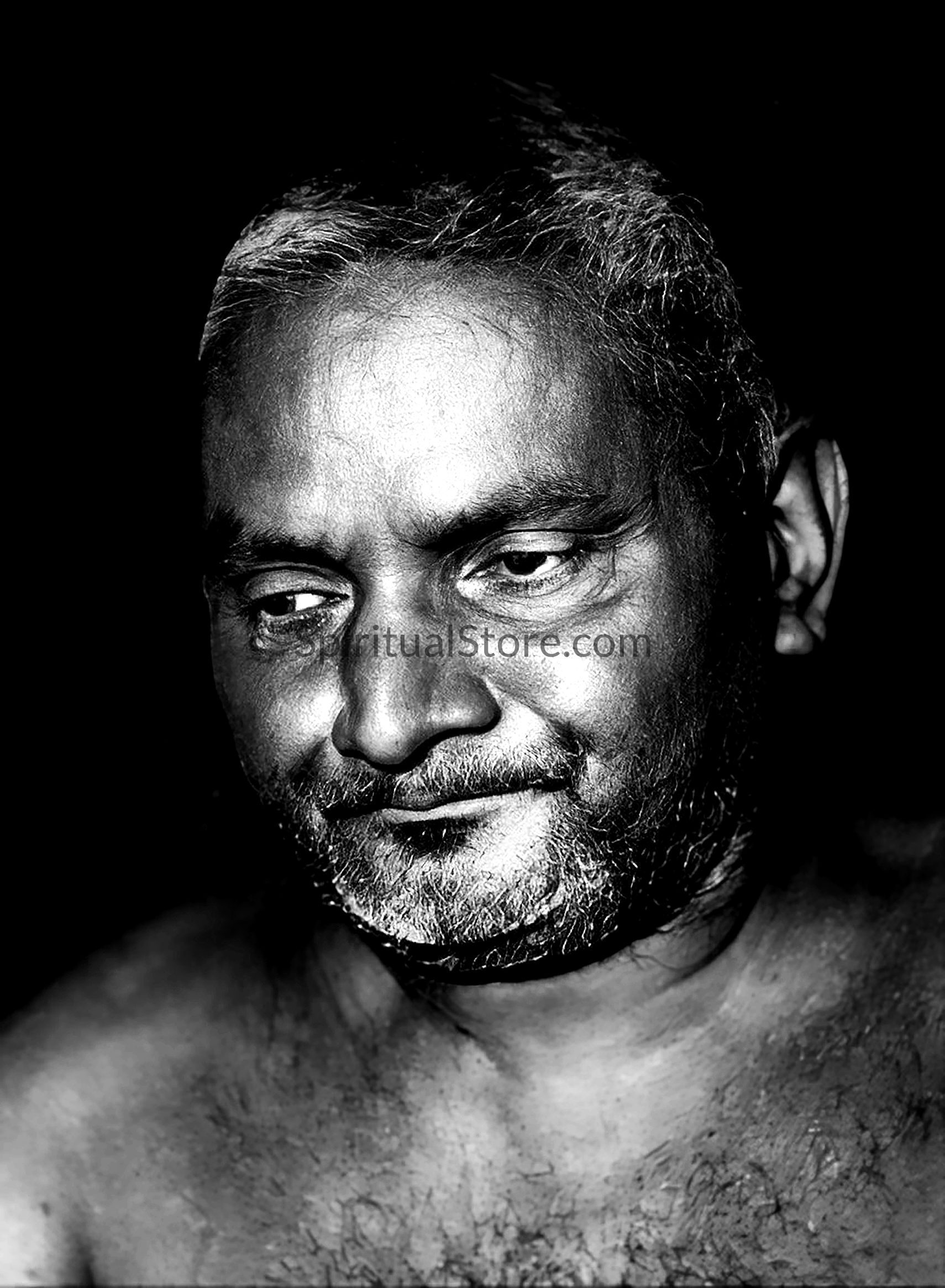 Bhagwan Nityanand B/W High Quality Spiritual Photo Print